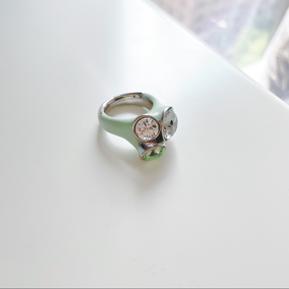 Size 52 Rare Swarovski Ring designed by Greg Lynn